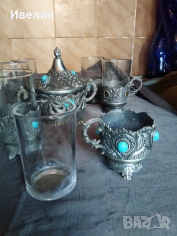 захарница с  шест чаши , снимка 5 - Сервизи - 30556360