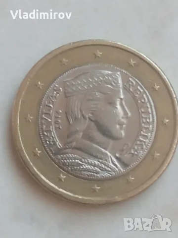 1 евро Латвия 2014г