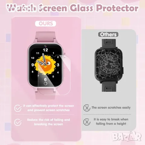 Детски смарт часовник UUP pink, снимка 4 - Детски - 48487030