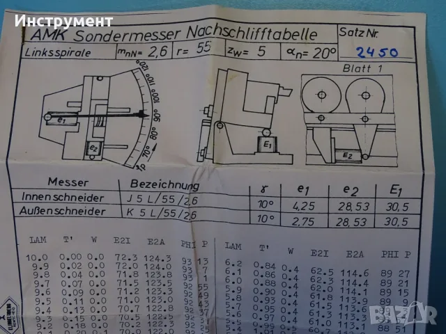 Комплект зъбонарезни ножове AMK-Messer JK, 5L, 5R, 55, M2, 6 ulingelnberg, снимка 7 - Други инструменти - 55751567