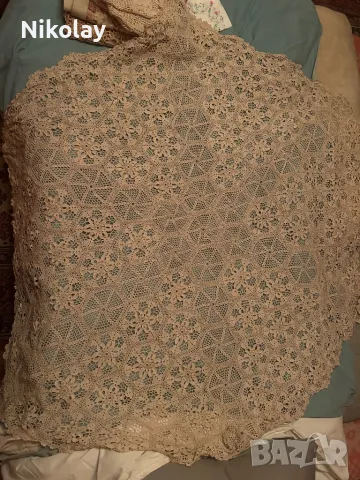 Старинни ръчно правени плетива, карета, покривки., снимка 16 - Декорация за дома - 47958338