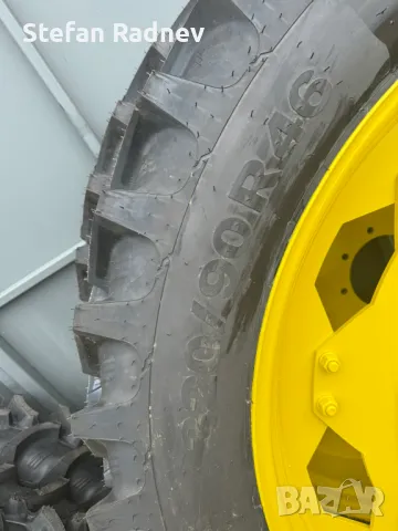 Комплект нови 4 бр. тесни гуми с джанти за редови обработки-John Deere 270/95-32- 320/90-46 - N01941, снимка 4 - Селскостопанска техника - 50063205