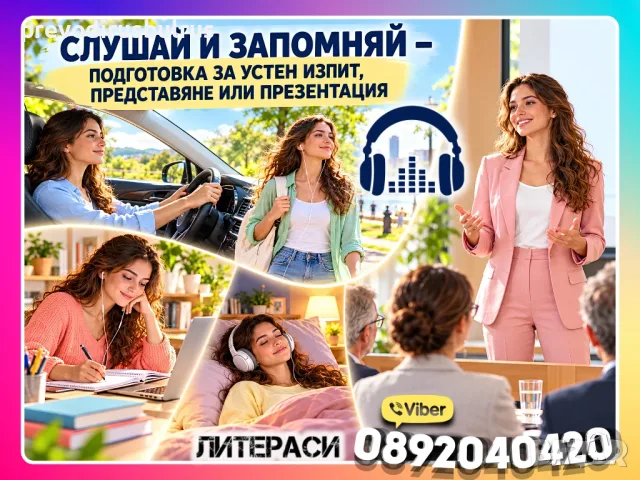 🎧 Слушай и запомняй – подготовка за устен изпит, представяне или презентация