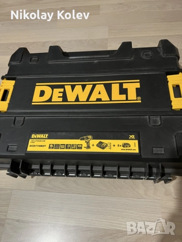 Ударен винтоверт DEWALT DCD778 с 2 бр. батерии 4ah, куфар и зарядно. , снимка 6 - Винтоверти - 56235393