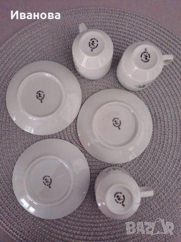 Сет за кафе с розички на "Китка" Нови пазар Български порцелан, снимка 7 - Антикварни и старинни предмети - 40252666