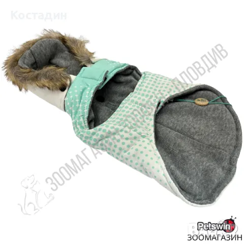 Яке за Куче/Коте - с Качулка - 7 размера - Blue Dot - Бяло-Синя разцветка - Freedog, снимка 2 - За кучета - 47941545