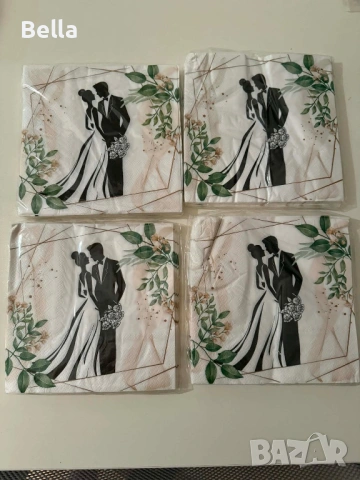 сватбена украса за маса,обувки, кутии ,ветрила, снимка 10 - Сватбени аксесоари - 53907941