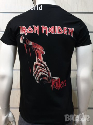 Нова мъжка тениска с дигитален печат и на гърба на музикалната група IRON MAIDEN - KILLERS, снимка 3 - Тениски - 35354379