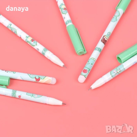 6115 Изтриваем химикал с гума тънкописец с черно мастило, снимка 5 - Ученически пособия, канцеларски материали - 51617176