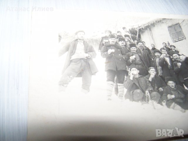 Стара фотография картичка "Зимна разпивка" преди 1944г., снимка 5 - Други ценни предмети - 30001440