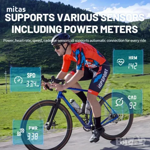 GPS компютър за велосипед IGPSPORT BSC100S, Безжичен, 2.6 inch LCD, снимка 11 - Аксесоари за велосипеди - 41515665