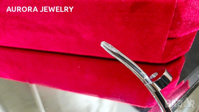 CARTIER Nail Juste un Clou Small Model Thin Silver Гривна Пирон, снимка 5 - Гривни - 52916811