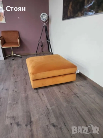 Голяма оранжева табуретка от плат, снимка 8 - Дивани и мека мебел - 52010761