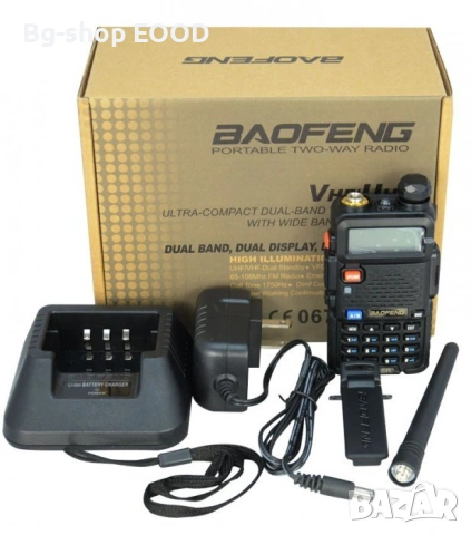 Радиостанция Baofeng, UV-5R-BF, С включен микрофон, Мощност 5W, снимка 2 - Екипировка - 54148002