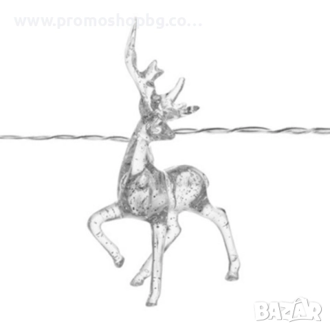 Коледна декорация, LED светещи еленчета, топло бяло, 10 броя, снимка 9 - Декорация за дома - 41397010