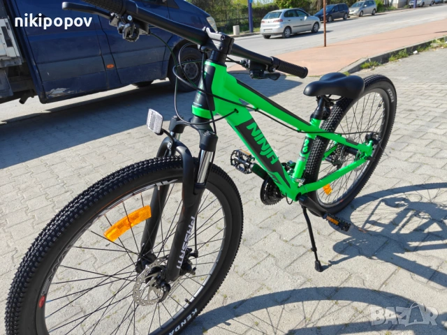 BG Алуминиев велосипед 26" NINJA зелен, снимка 7 - Велосипеди - 54334972