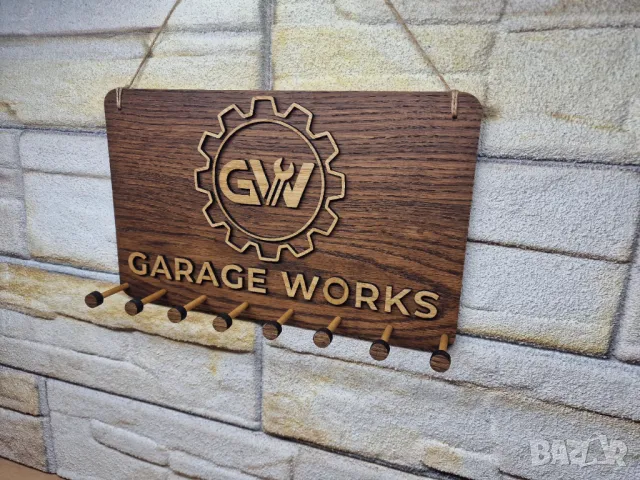 🌟Стойка за ключове автосервиз с ваш текст име на майстора или на сервиза персонализирана, снимка 3 - Други стоки за дома - 48764388