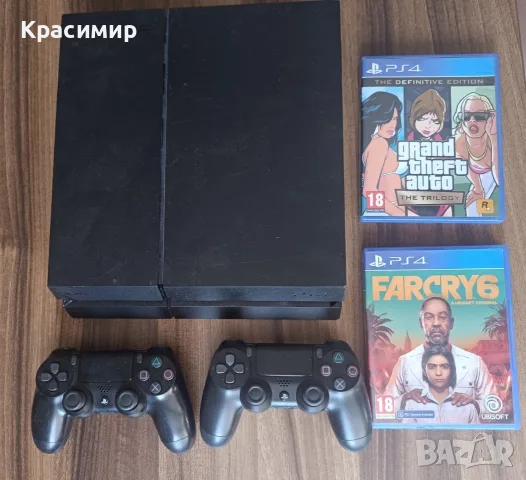Playstation 4 500GB + 2 джойстика и 2 игри