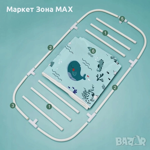 Стилна Сгъваема преносима вана XXL с възглавница и топлоизолация – Комфорт и удобство в малката баня, снимка 4 - За банята - 52865138