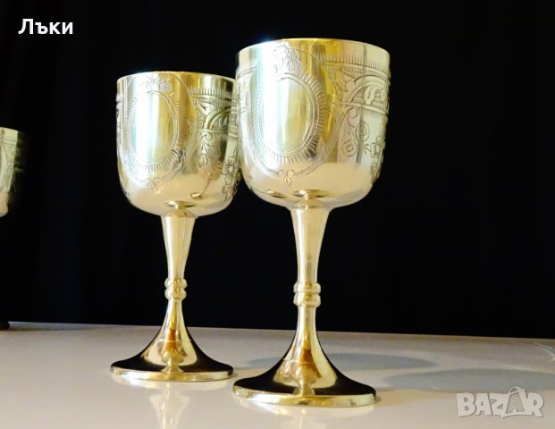 Английски бокал,чаша,никелово сребро. , снимка 1 - Антикварни и старинни предмети - 29420031