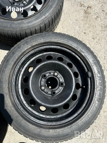 Железни джанти с гуми BMW 5x120 E90 E91, снимка 3 - Гуми и джанти - 51184295
