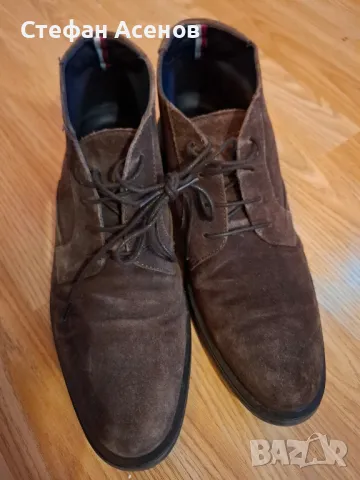 Велурени боти- Tommy hilfinger-42Н-естествен велур, снимка 6 - Мокасини - 49407470