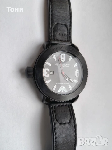 Мъжки кварцов аналогов часовник Armani Sport с гривна от телешка кожа AR5832, снимка 5 - Мъжки - 54013153