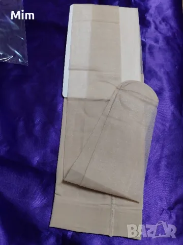 L- 2XL Чорапогащник цвят телесен с златист брокат , снимка 3 - Бельо - 48956113