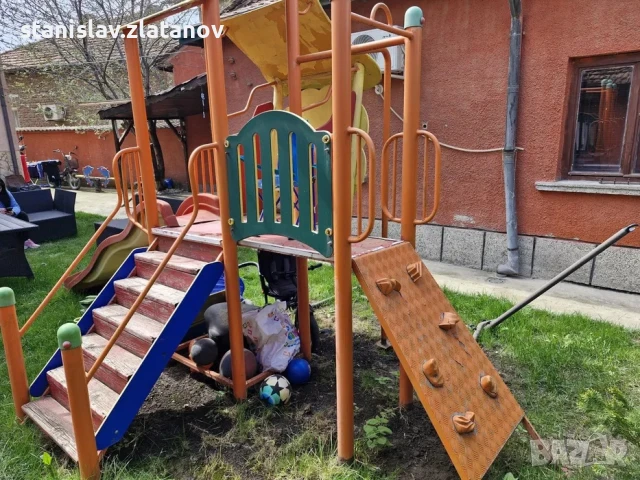 Дървена / метална детска площадка , катерушка , къща , пързалка , стена за катерене, снимка 3 - Други - 51322155