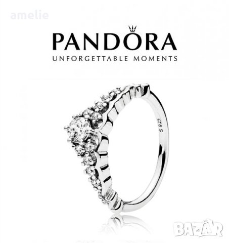 Пръстен Пандора сребро с печат S 925 Pandora Fairytale Tiara. Колекция Amélie, снимка 1 - Пръстени - 31704290