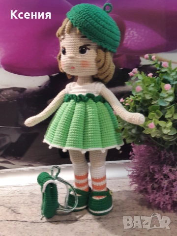 Плетена играчка Кукла Белла, Ръчно изработена, Перфектен подарък, снимка 9 - Плюшени играчки - 48936121