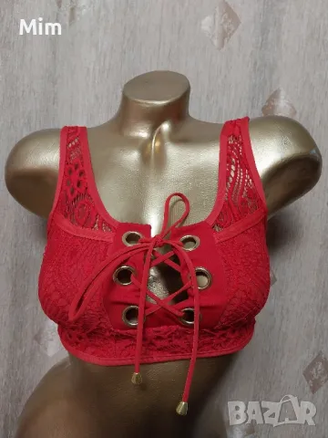 Vestiges M Червено дантелено бюстие , снимка 6 - Корсети, бюстиета, топове - 50294699