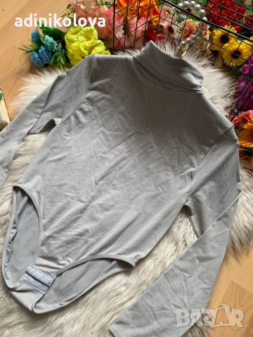 Сиво боди, снимка 2 - Блузи с дълъг ръкав и пуловери - 40038690