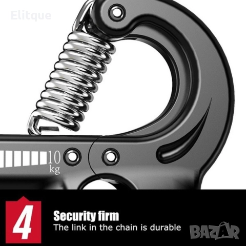 Регулируема фитнес ръкохватка грипър съпротивление 10-60 кг, снимка 10 - Фитнес уреди - 52870148