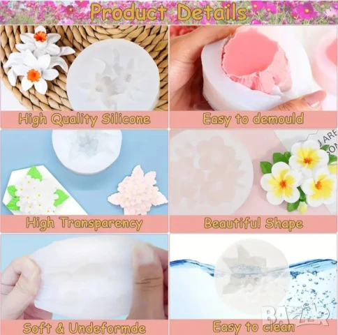 Комплект за свещи 108 броя 3 молда, държачи и фитили , снимка 4 - Форми - 50554007