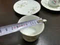 Стар български костен порцелан Бононя чашки за кафе , снимка 9