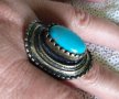 Уникален винтидж пръстен с Тюркоаз , снимка 2