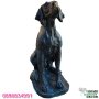 Бетонна статуя куче Немски дог в окислен метален ефект, снимка 2