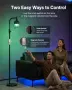 Лампион LED подова лампа VARICART 170 cm с RGB и опушен стъклен абажур, снимка 7