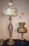 Стари настолни лампи изработени от оникс, снимка 1 - Настолни лампи - 37822870