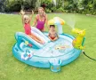 Надуваем център Gator Play Intex, 201х170x84см, водна пързалка, PVC, зелен, снимка 1