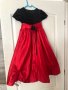Официална рокля за момиче - червено и черно