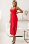 Дамска дантелена рокля в червено, снимка 1 - Рокли - 39636021