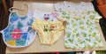 Бебешки тениски гащи лигавче 5 броя 1 год, снимка 1 - Комплекти за бебе - 36616205