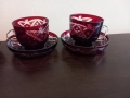Кристални чаши червен кристал , снимка 6