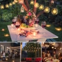  GPATIO 30 м външна гирляндова лампа с 50 + 2 LED крушки, водоустойчива  с дистанционно управление, снимка 5