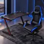 Комплект Геймърско бюро с RGB LED осветление и геймърски стол с RGB LED осветление и дистанционно, снимка 1