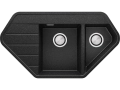 Графит ъглова кухненска гранитна мивка Копенхаген 900 Corner 900x500 мм, снимка 6