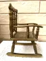 Малък люлеещ се месингов стол от Англия, снимка 4