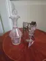 Стъклен оливерник с метална поставка, снимка 2